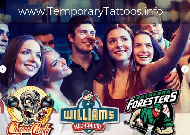 Custom temporary tattoos of your logo or design for events, parties, fundraising and as fun business card